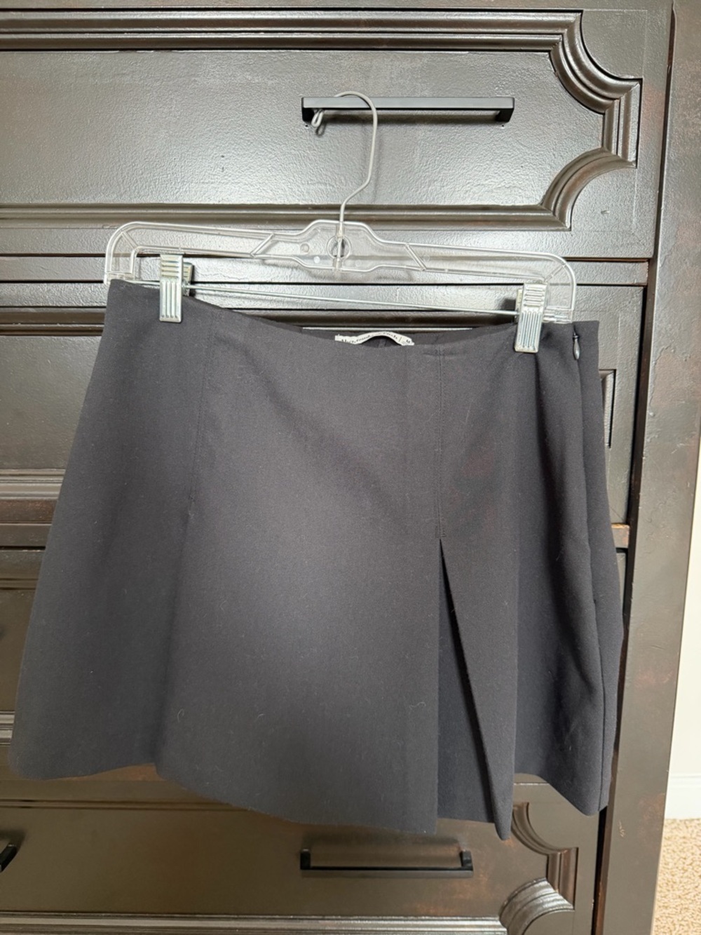 Abercrombie & Fitch Black Mini Skirt with Front Pleat